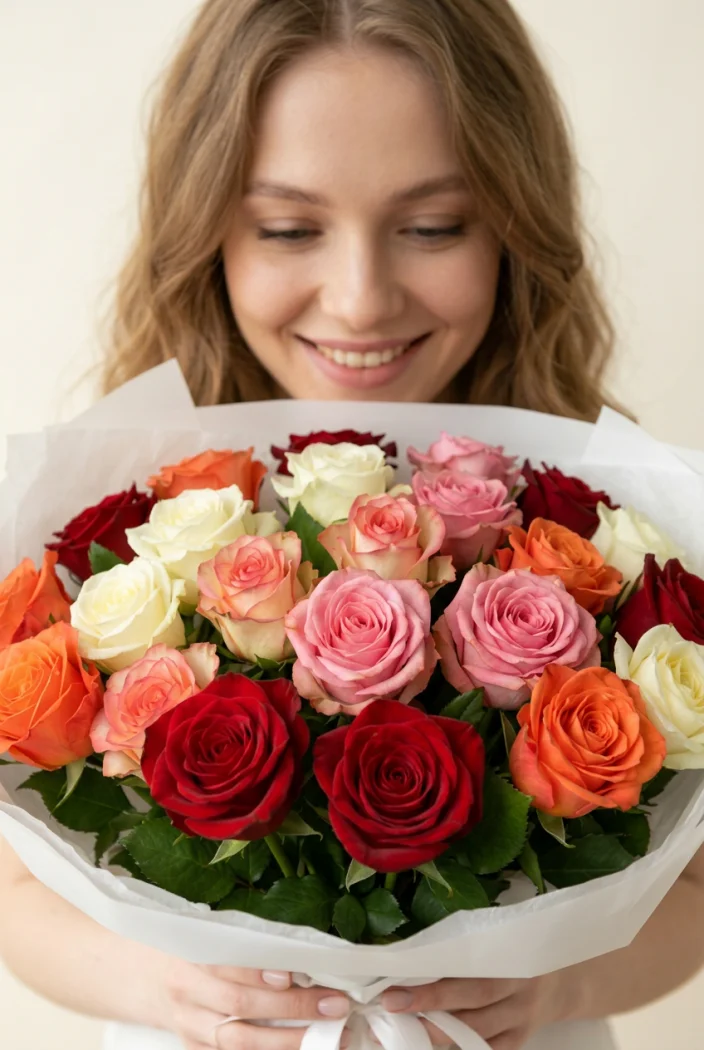 Букет из 25 роз микс  50